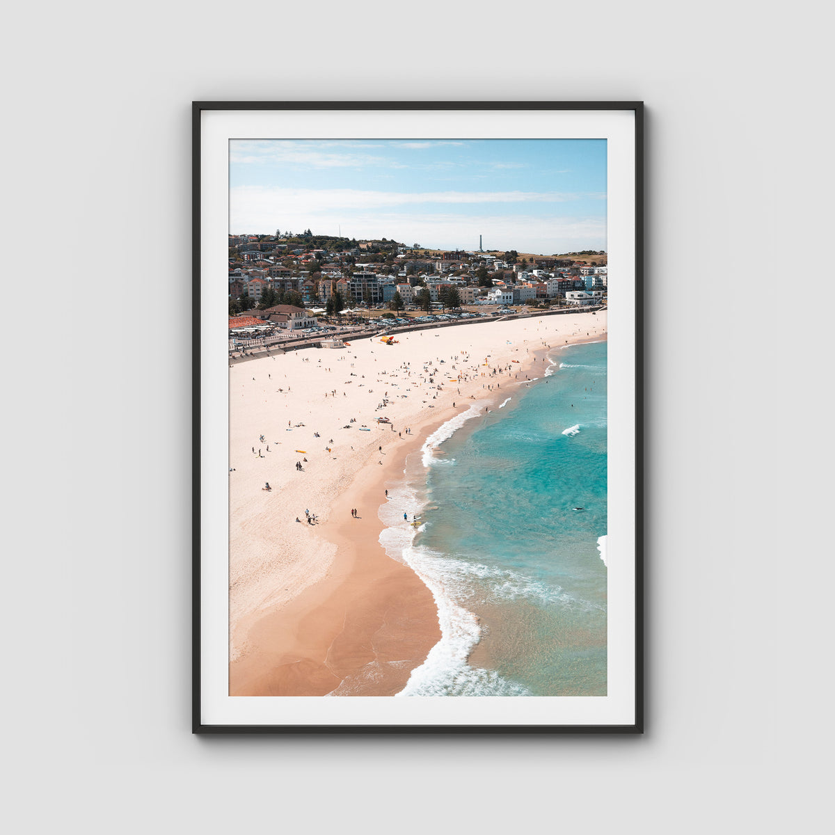 Bondi Beach - Sydney - Art Print - Traditional Frame - Black - Portrait