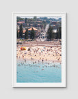 Coogee Beach – Horizon of Motion Print - Traditional Frame - White - Portrait