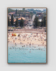 Coogee Beach – Horizon of Motion Print - Float Frame Canvas - Raw Oak - Portrait
