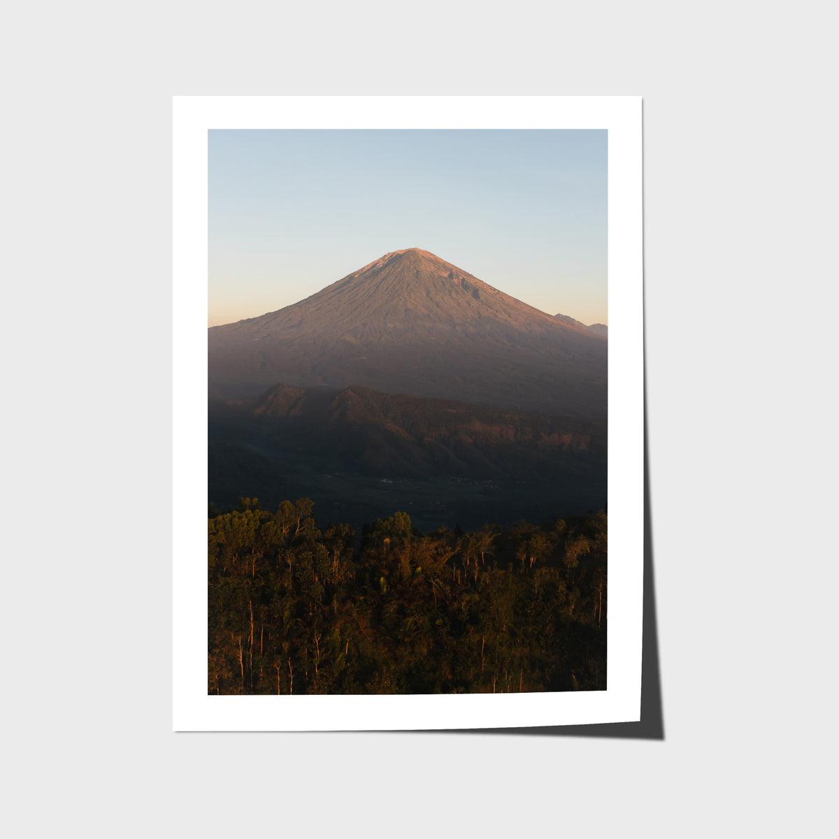 Mount Agung Sunrise - Art Print - Fine Art Paper - Unframed Print - Portrait