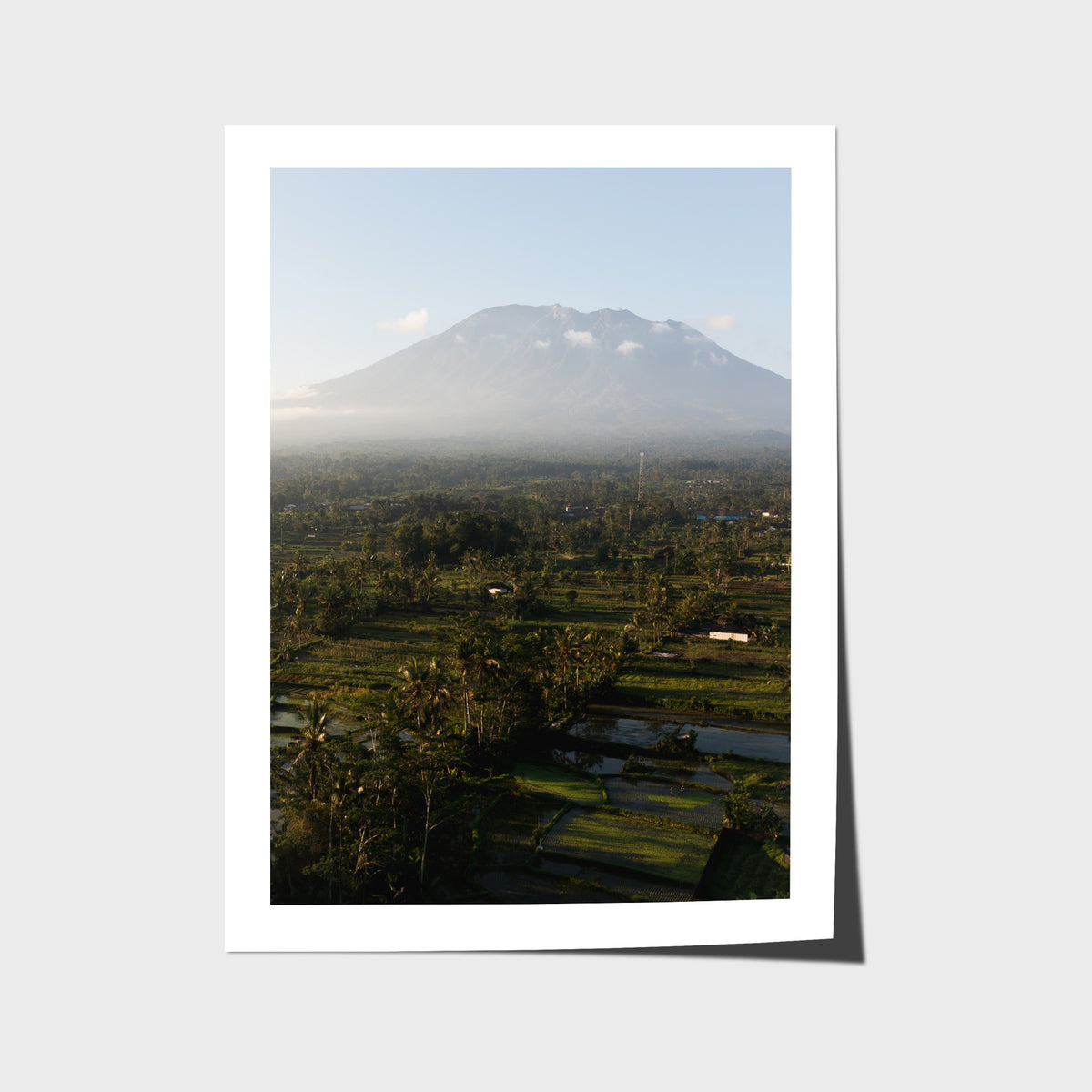 Rice Paddy Sunset East Bali ii  - Art Print - Fine Art Paper - Unframed Print - Portrait
