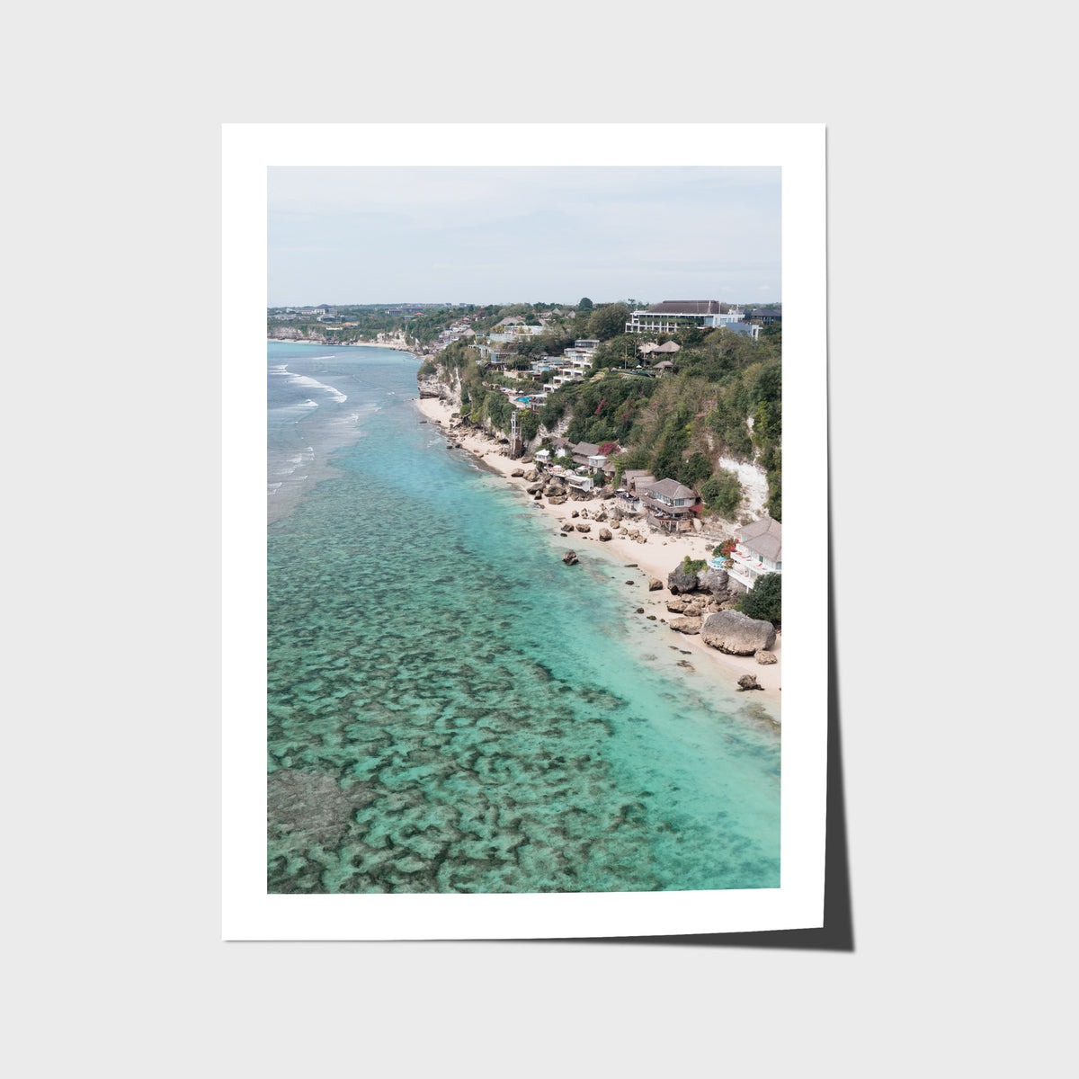 Padang Padang Coastline - Art Print - Fine Art Paper - Unframed Print - Portrait