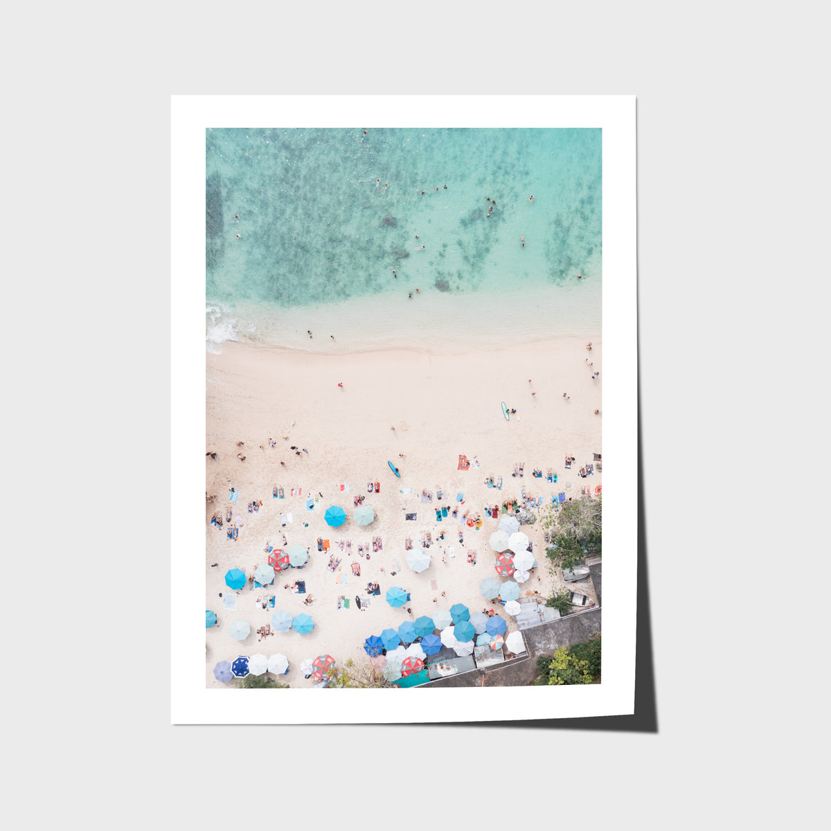 Padang Padang Beach Top Down - Art Print - Fine Art Paper - Unframed Print - Portrait