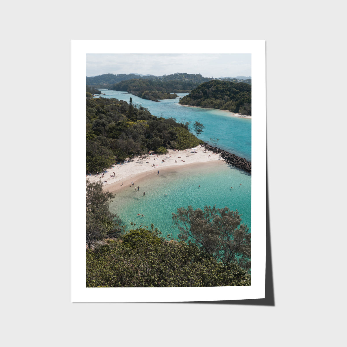 Torakina Beach Aerial  - Brunswick Heads - Fine Art Print - Fine Art Paper - Unframed Print - Portrait
