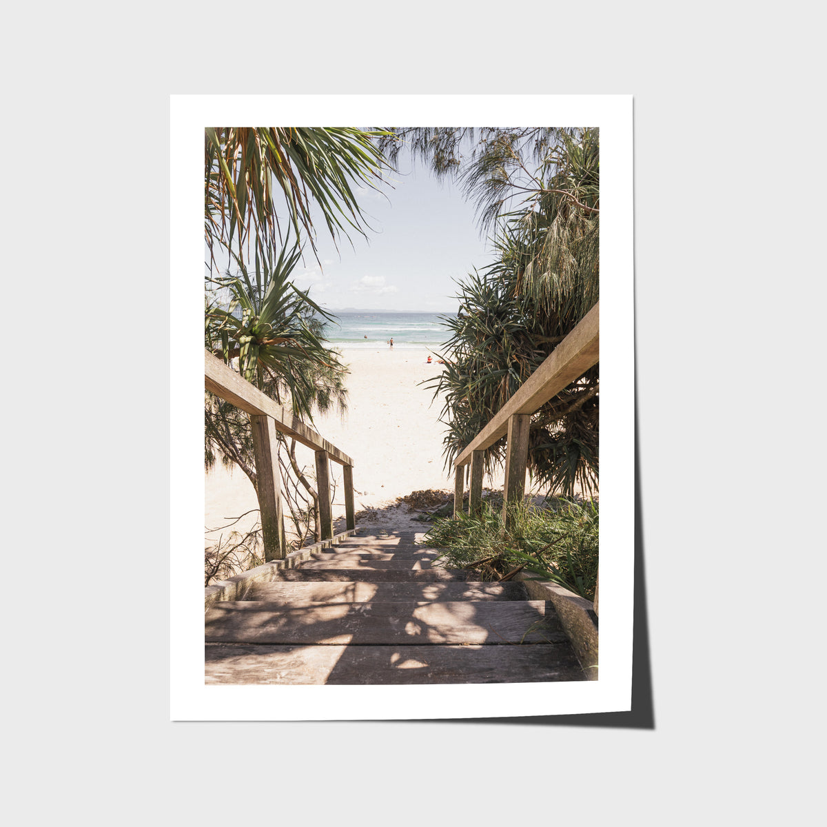 Wategos Stairs - Byron Bay - Art Print - Fine Art Paper - Unframed Print - Portrait