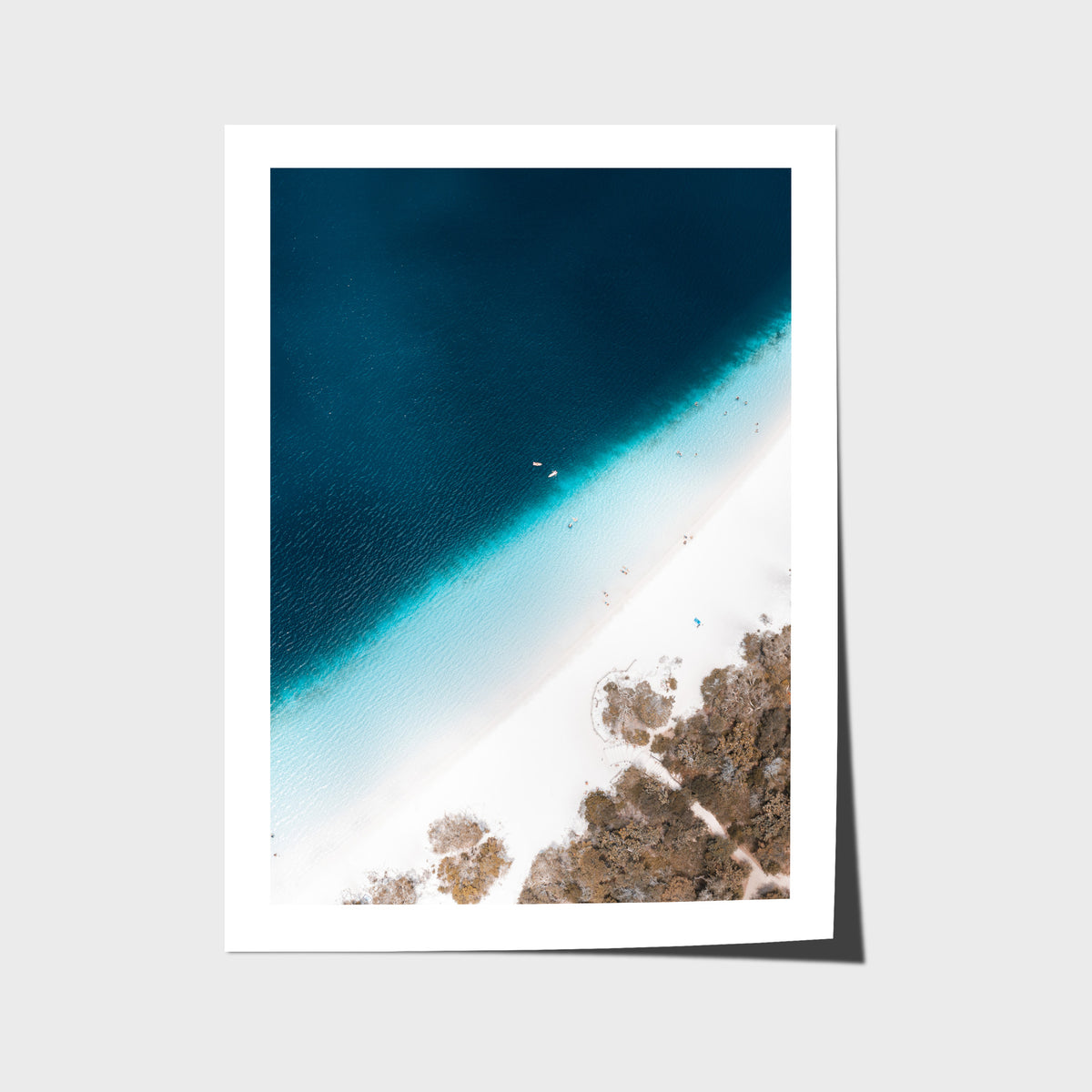 Lake McKenzie Top Down - Fraser Island - Art Print - Fine Art Paper - Unframed Print - Portrait