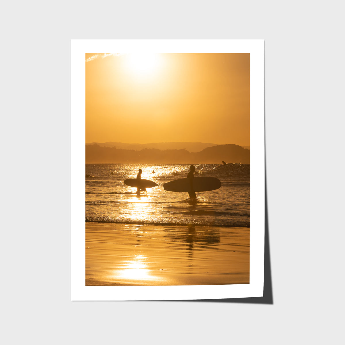 Snapper Rocks Sunset Paddle - Gold Coast - Art Print - Fine Art Paper - Unframed Print - Portrait