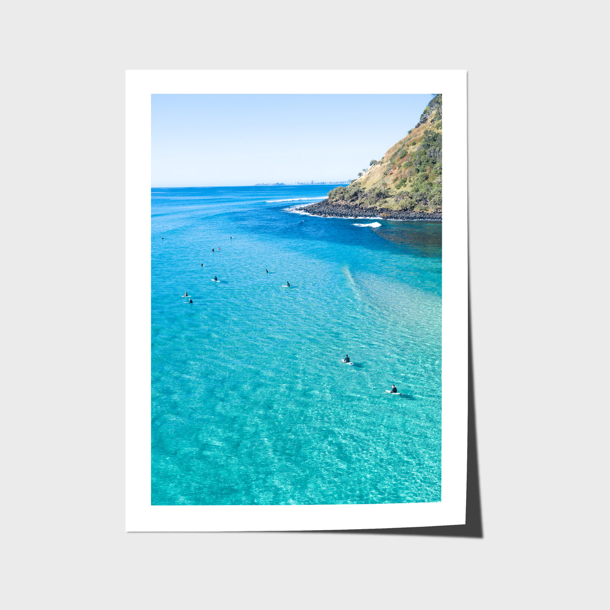 Burleigh Surfers - Gold Coast - Art Print - Fine Art Paper - Unframed Print - Portrait