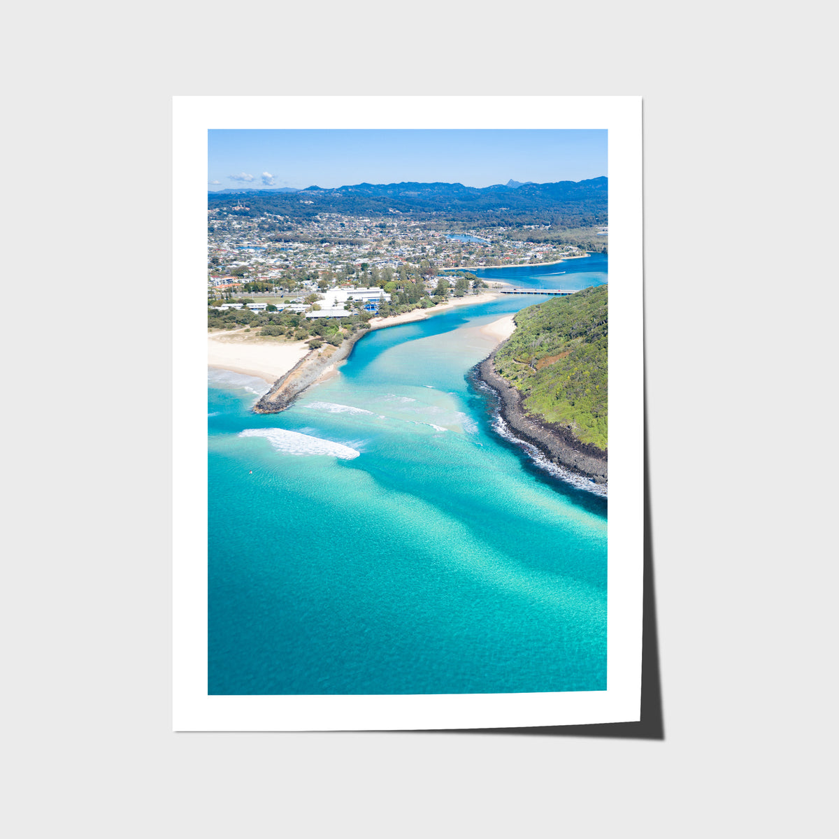 Burleigh Headland Low Tide - Gold Coast - Art Print - Fine Art Paper - Unframed Print - Portrait