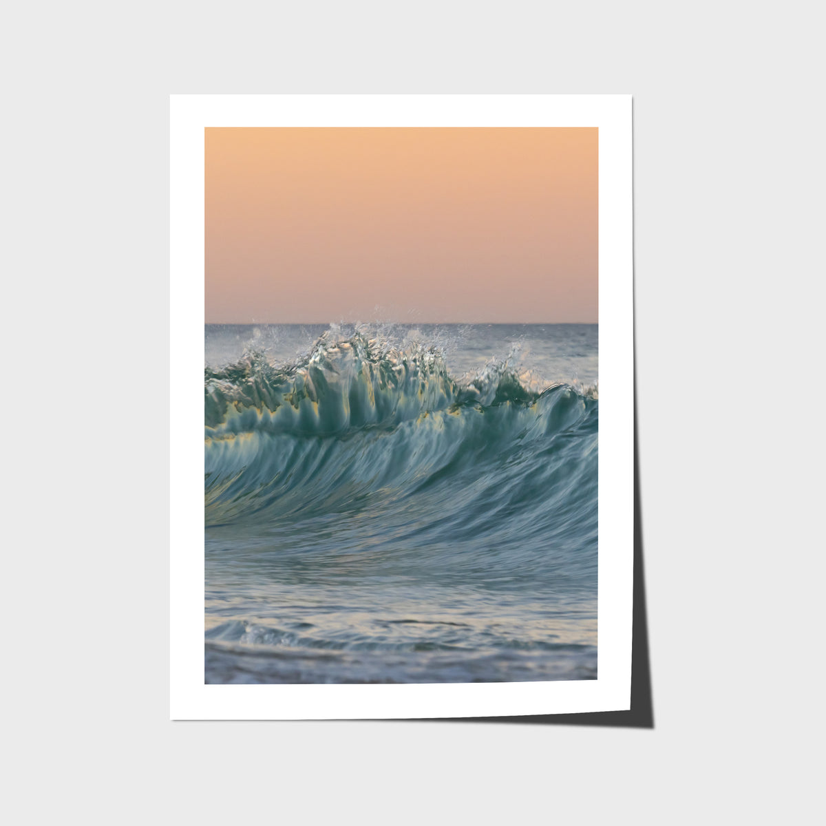 Wave Sunset Delight - Gold Coast - Art Print - Fine Art Paper - Unframed Print - Portrait