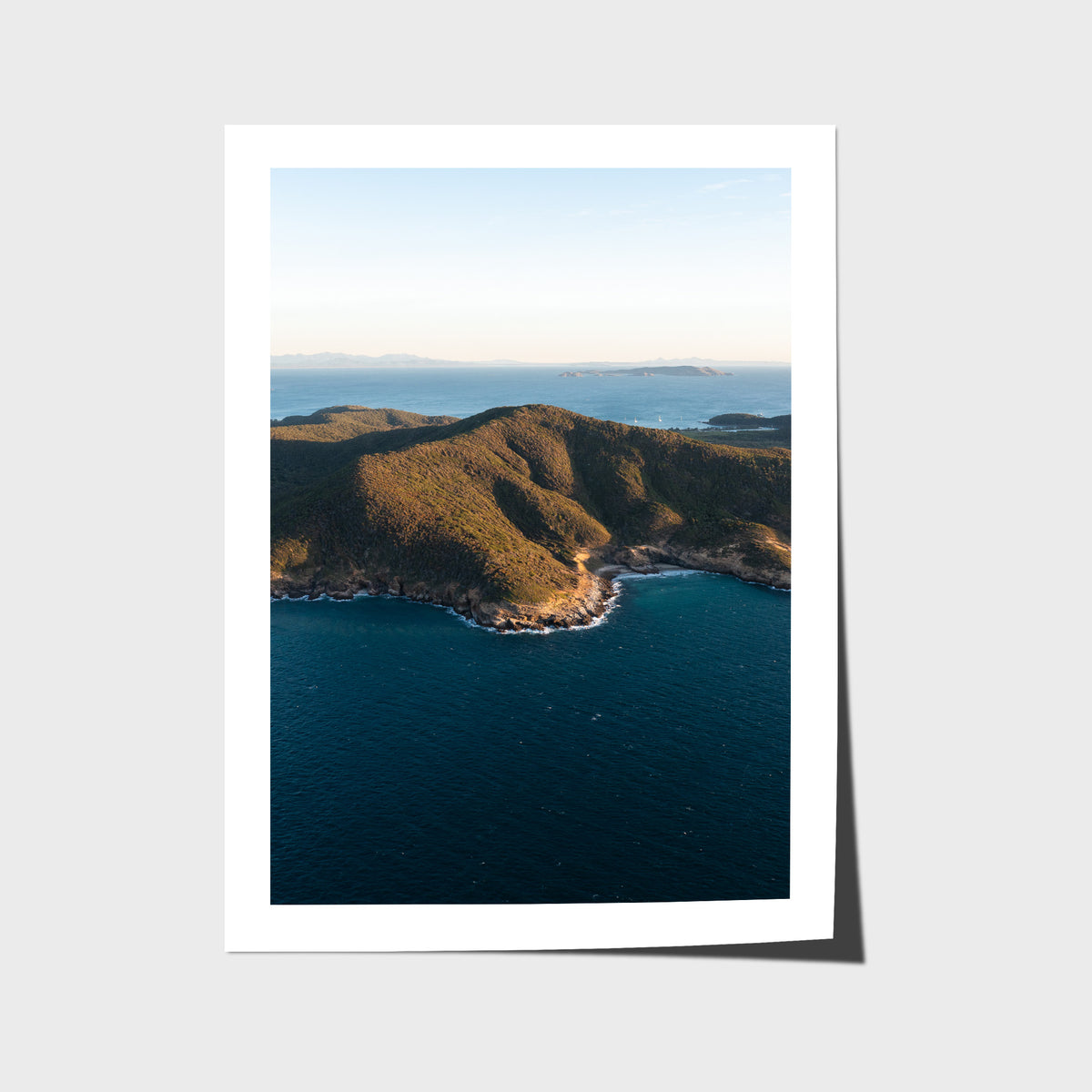 Great Keppel Island Aerial View - Art Print - Fine Art Paper - Unframed Print - Portrait