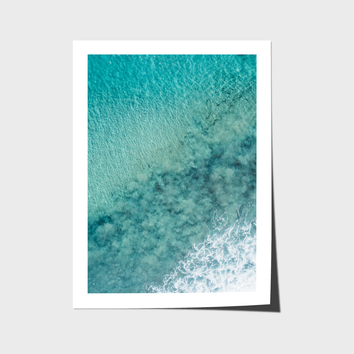 Turquoise Top Down - Lennox Head - Fine Art Print - Fine Art Paper - Unframed Print - Portrait