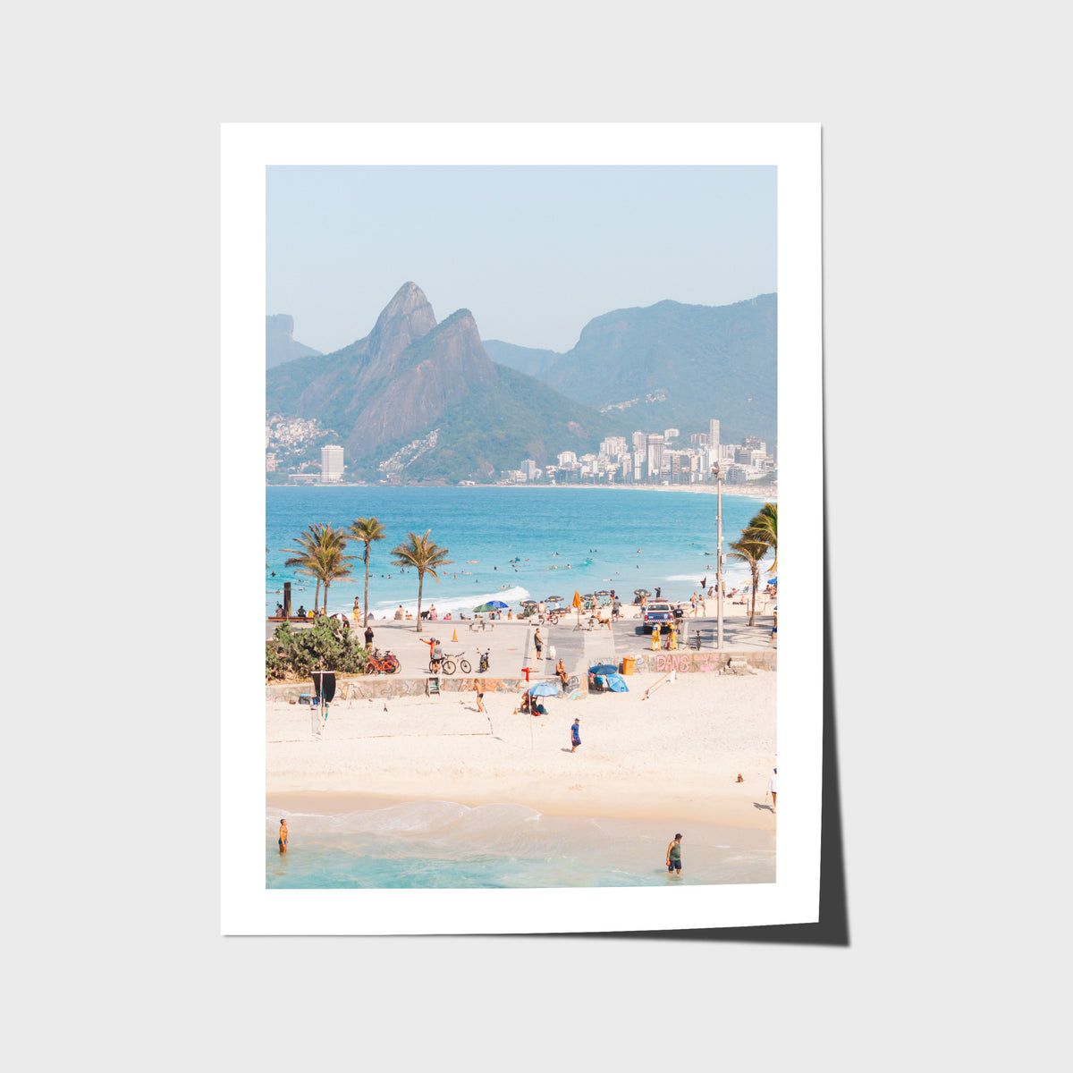 Ipanema Beach - Art Print - Fine Art Paper - Unframed Print - Portrait