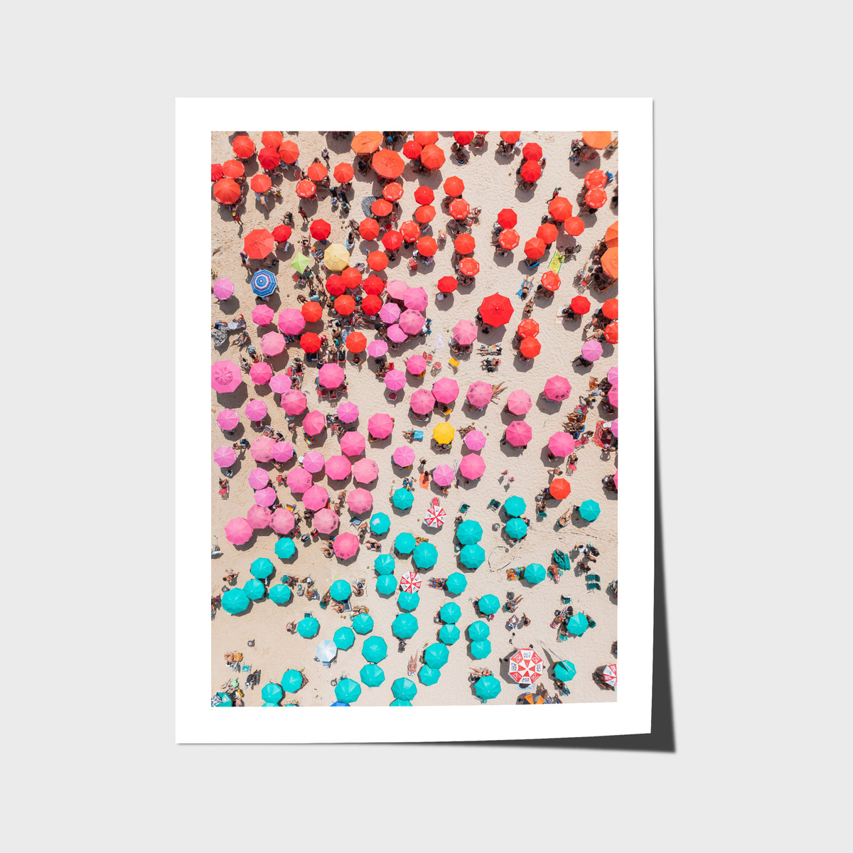 Ipanema Umbrellas – Colour Chaos Print - Fine Art Paper - Unframed Print - Portrait