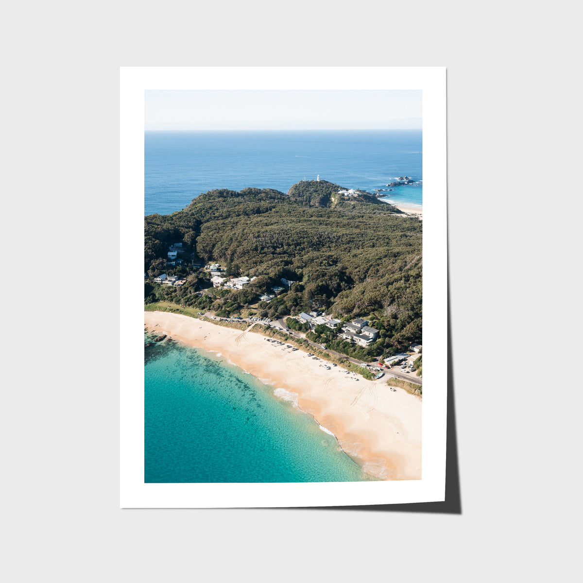 Lighthouse Aerial - Seal Rocks - Art Print - Fine Art Paper - Unframed Print - Portrait