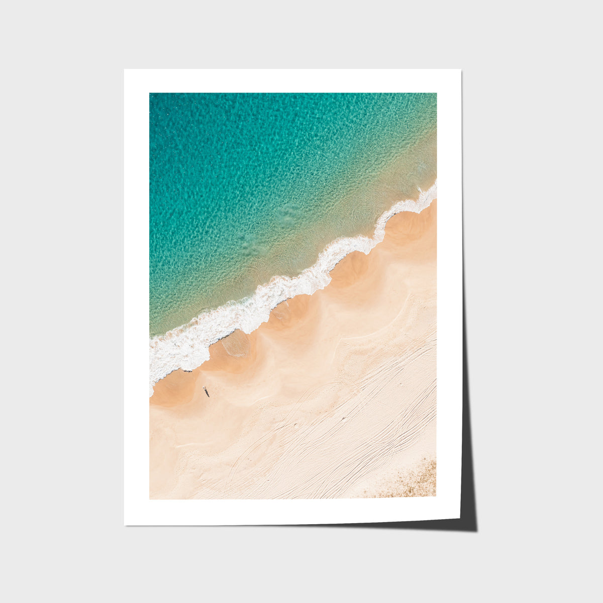 Boat Beach Top Down - Seal Rocks - Art Print - Fine Art Paper - Unframed Print - Portrait