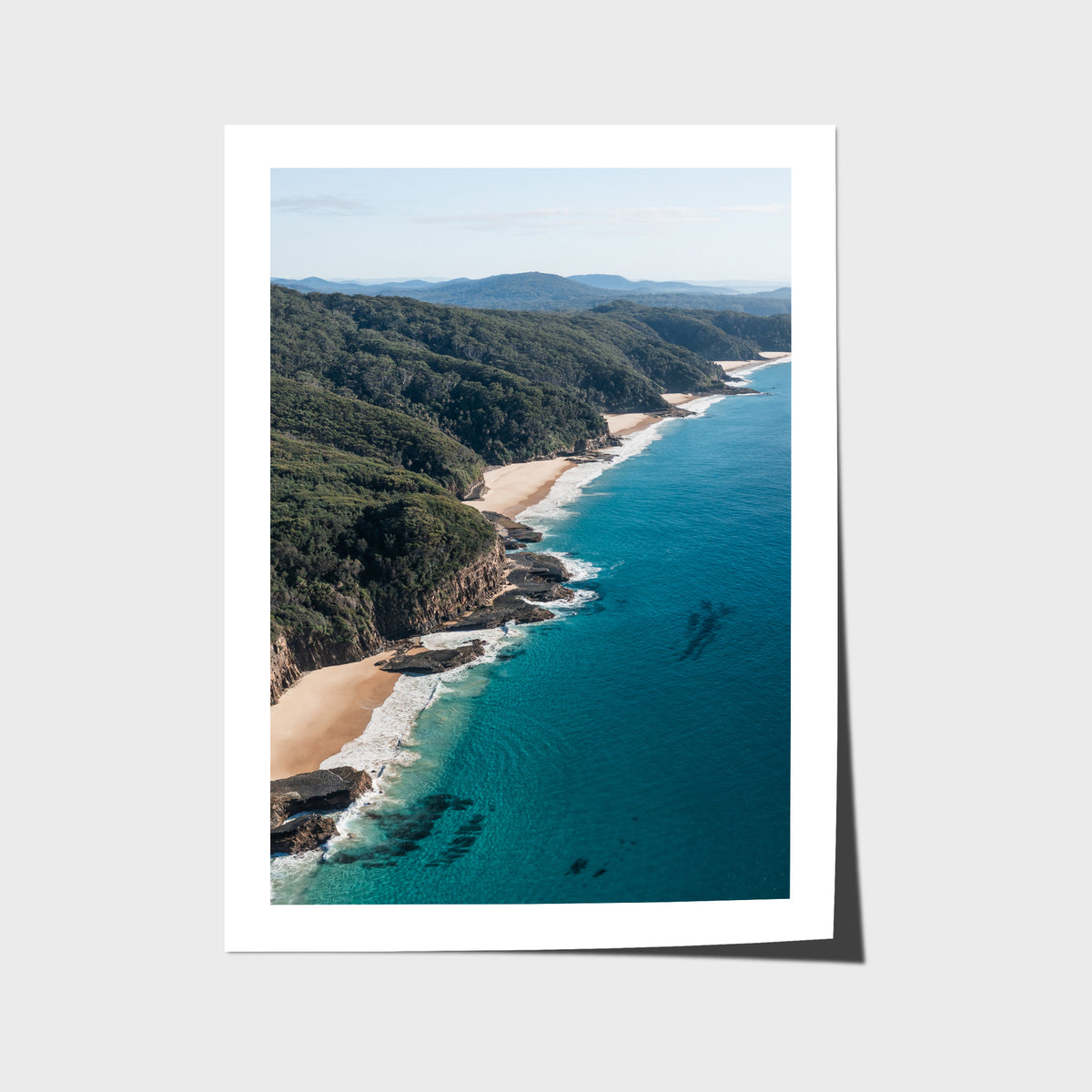 Number One Beach Coastline - Seal Rocks - Art Print - Fine Art Paper - Unframed Print - Portrait