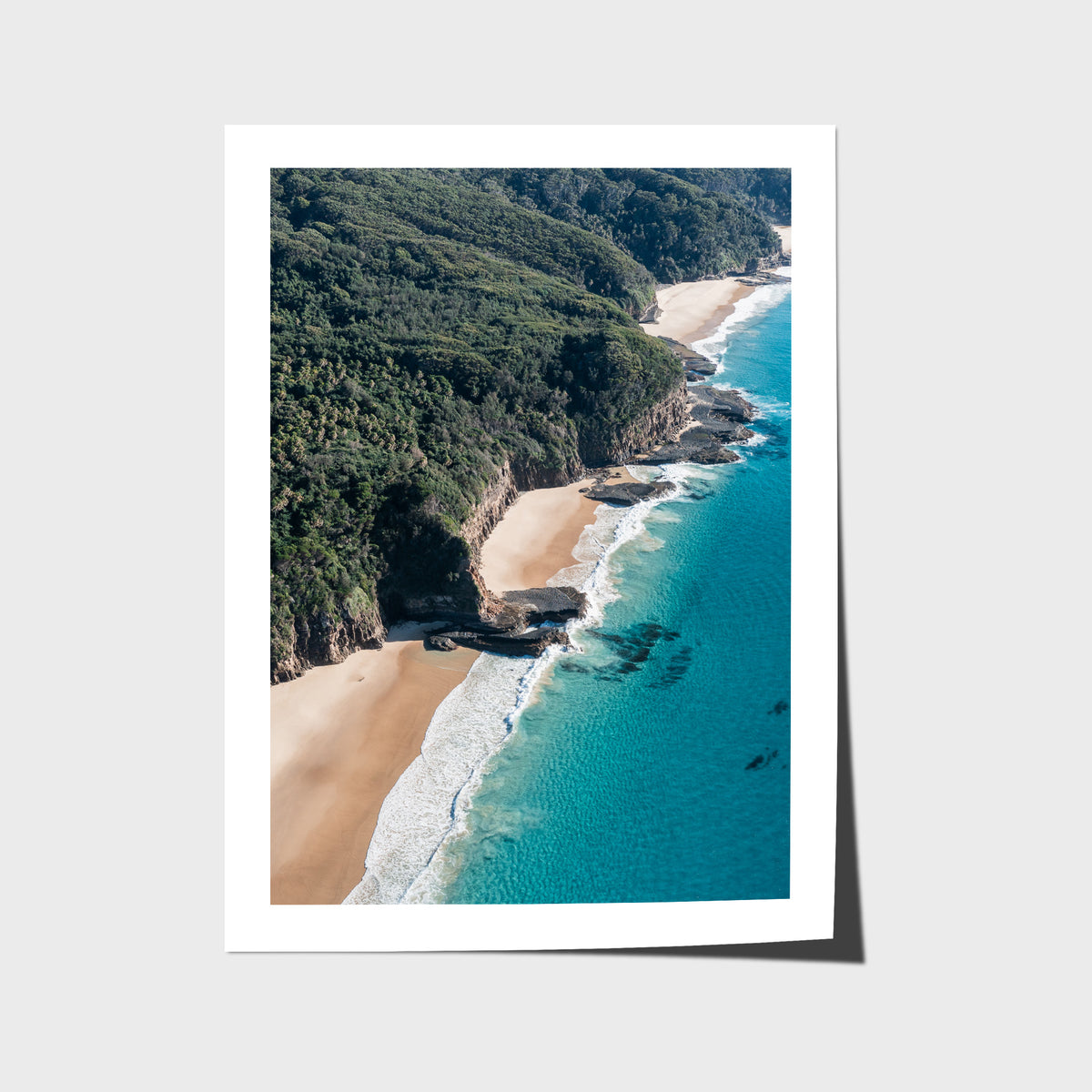 Number One Beach Coastline ii - Seal Rocks - Art Print - Fine Art Paper - Unframed Print - Portrait