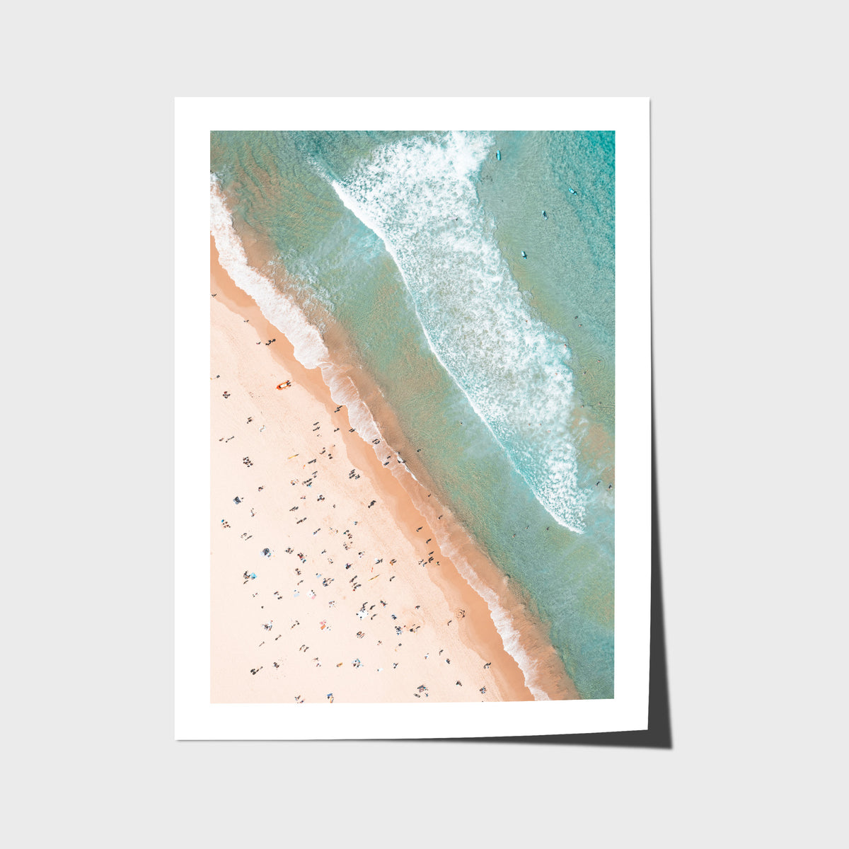Bondi Beach Top Down - Sydney - Art Print - Fine Art Paper - Unframed Print - Portrait