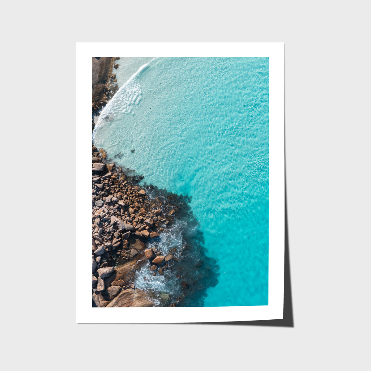 Twilight Beach Top Down - Esperance - Art Print - Fine Art Paper - Unframed Print - Portrait