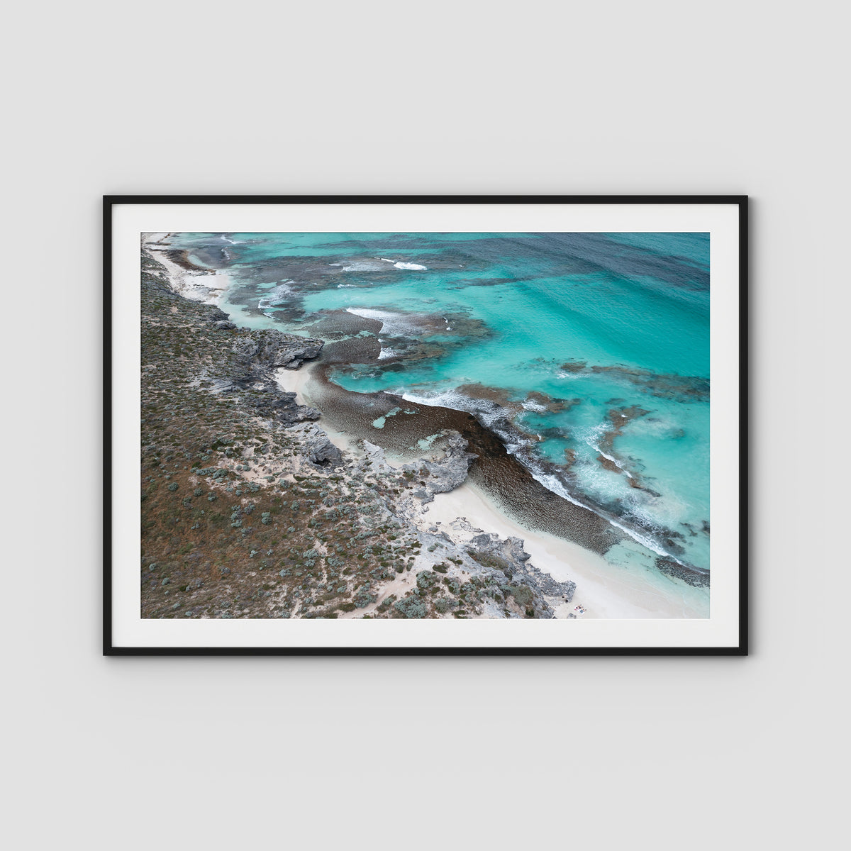 Salmon Bay Curves - Art Print - Traditional Frame - Black - Landscape