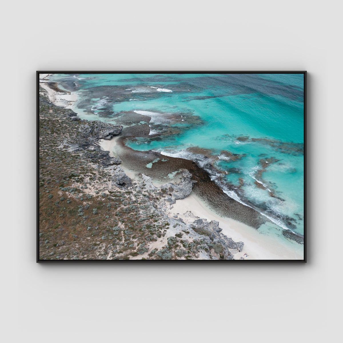 Salmon Bay Curves - Art Print - Float Frame Canvas - Black - Landscape