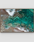 Strickland Bay Rocks - Art Print - Float Frame Canvas - Raw Oak - Landscape