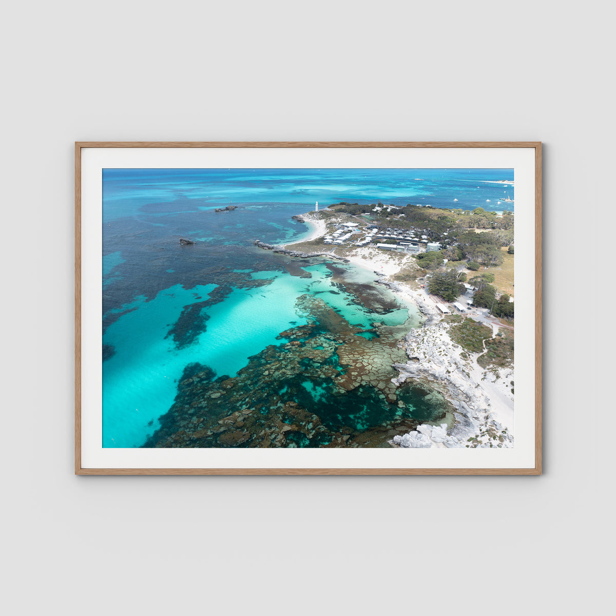 The Basin - Art Print - Traditional Frame - Raw Oak - Landscape