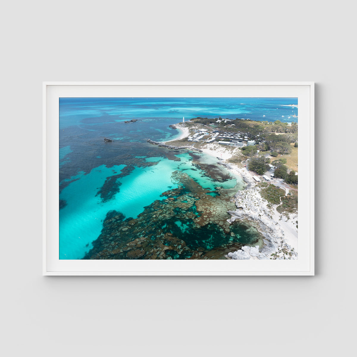 The Basin - Art Print - Traditional Frame - White - Landscape