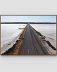 Salt Lake Road Desolation - Art Print - Float Frame Canvas - Raw Oak - Landscape