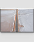 West Oz Salt Lake - Art Print - Float Frame Canvas - White - Landscape