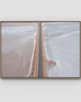 West Oz Salt Lake - Art Print - Float Frame Canvas - Raw Oak - Landscape