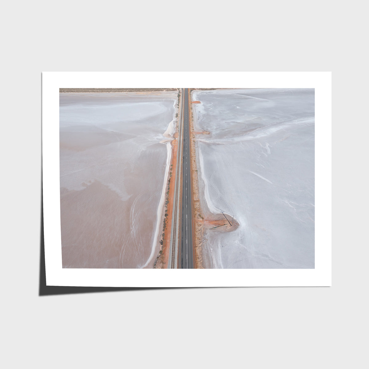 West Oz Salt Lake - Art Print - Fine Art Paper - Unframed Print - Landscape