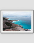 West Beach Coastline - Esperance - Art Print - Traditional Frame - Black - Landscape