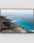 West Beach Coastline - Esperance - Art Print - Float Frame Canvas - Raw Oak - Landscape