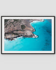 West Beach Rocky Blues - Esperance - Art Print - Traditional Frame - Black - Landscape