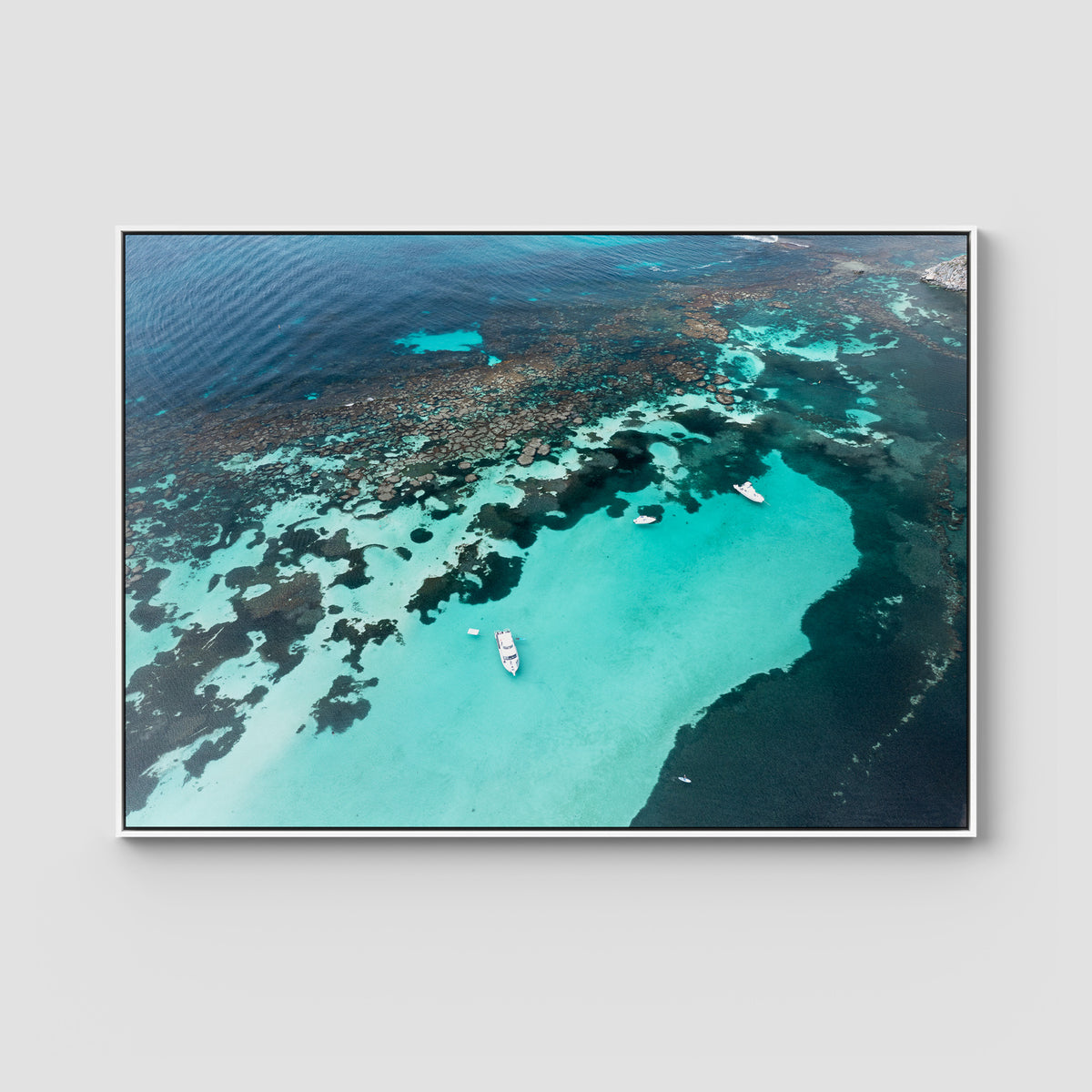 Porpoise Bay - Rottnest Island - Art Print - Float Frame Canvas - White - Landscape