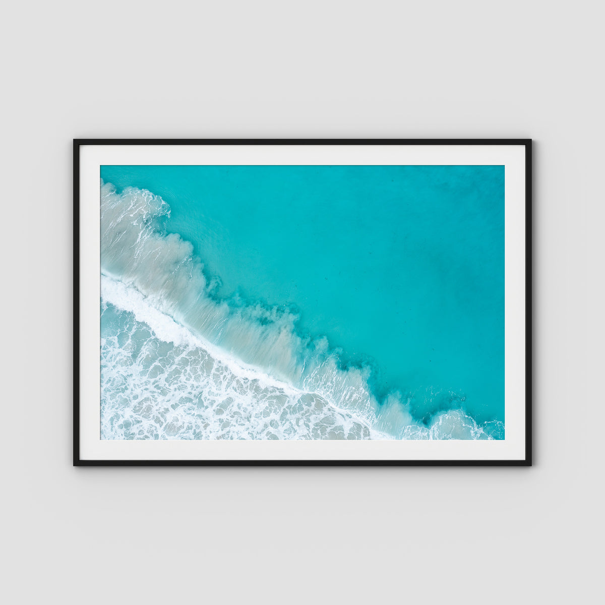West Beach White Wash ii - Esperance - Art Print - Traditional Frame - Black - Landscape