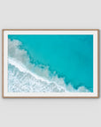 West Beach White Wash ii - Esperance - Art Print - Traditional Frame - Raw Oak - Landscape