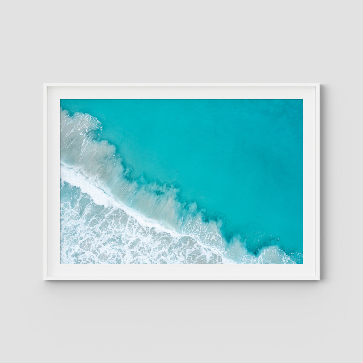 West Beach White Wash ii - Esperance - Art Print - Traditional Frame - White - Landscape