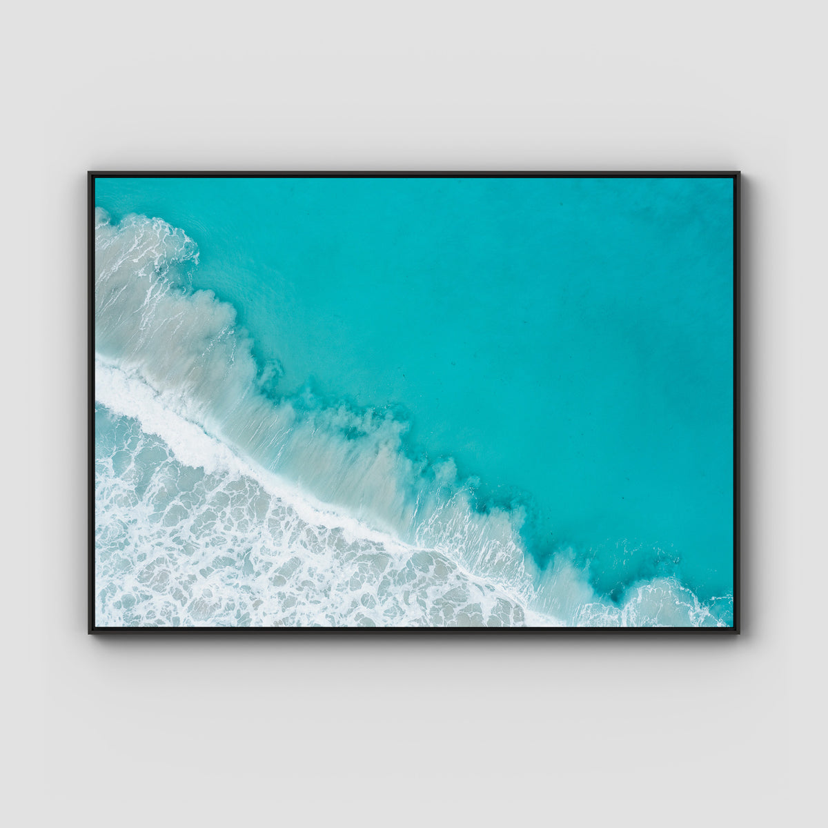 West Beach White Wash ii - Esperance - Art Print - Float Frame Canvas - Black - Landscape