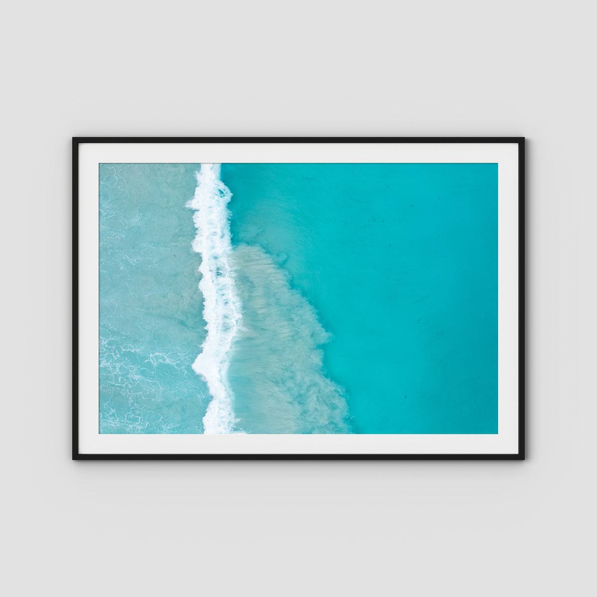 West Beach White Wash iii - Esperance - Art Print - Traditional Frame - Black - Landscape