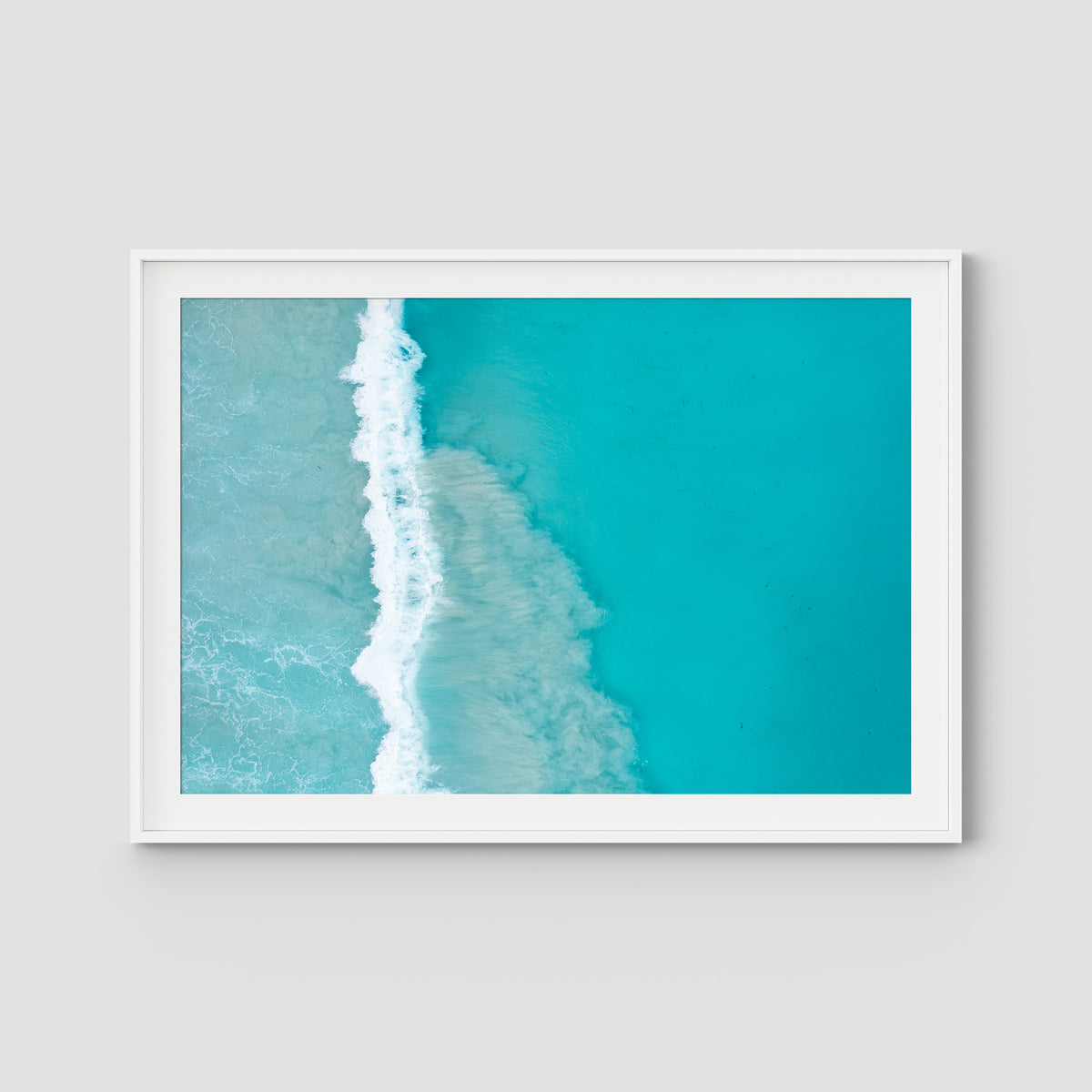 West Beach White Wash iii - Esperance - Art Print - Traditional Frame - White - Landscape