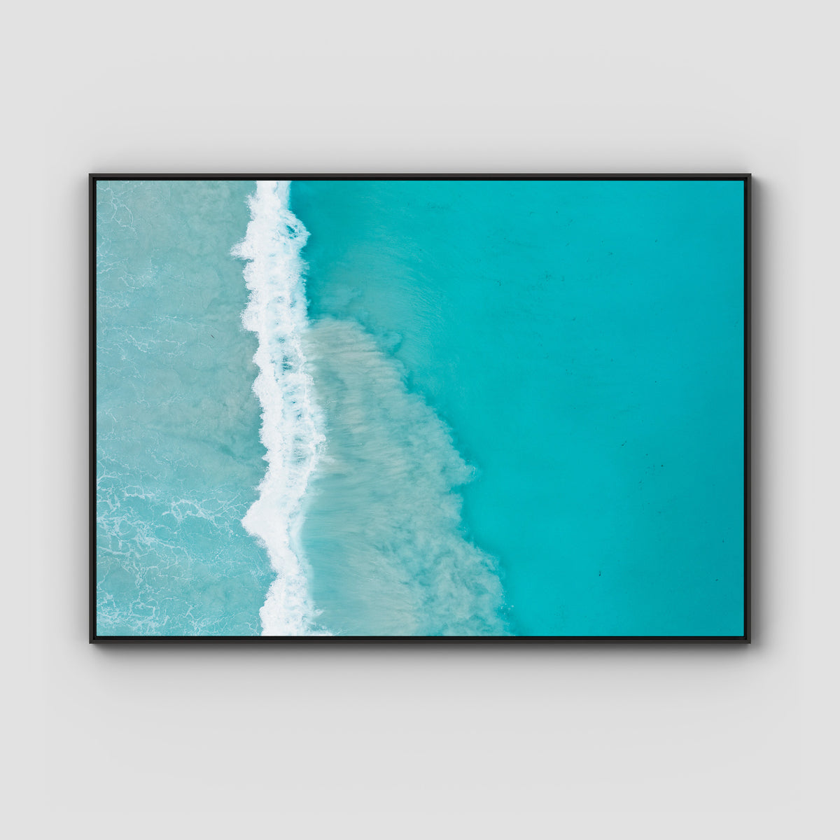 West Beach White Wash iii - Esperance - Art Print - Float Frame Canvas - Black - Landscape
