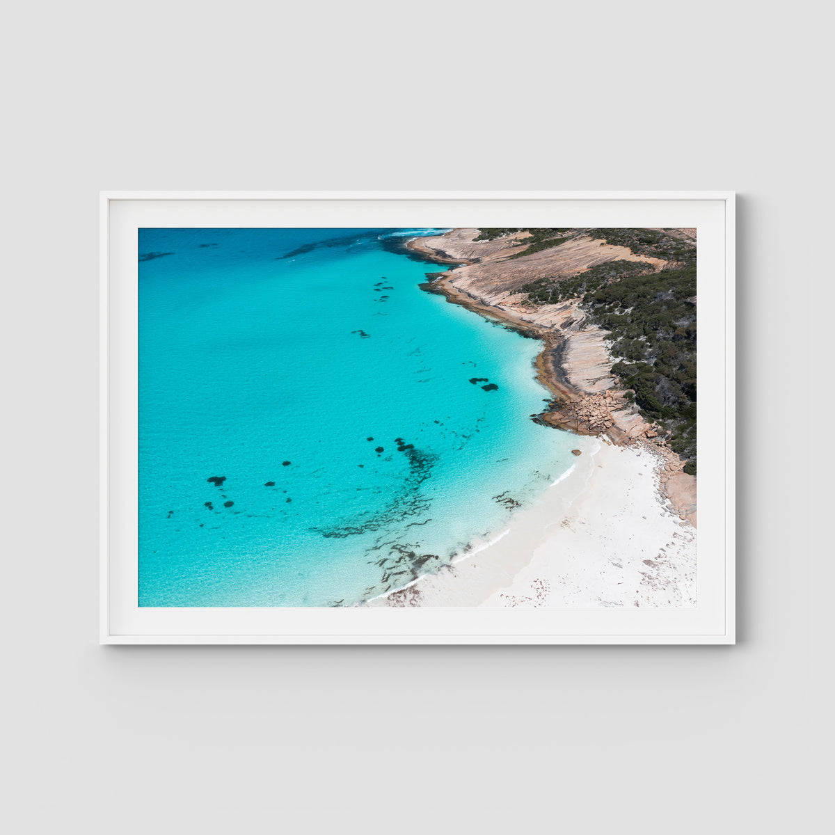 Blue Haven Blues - Esperance - Art Print - Traditional Frame - White - Landscape