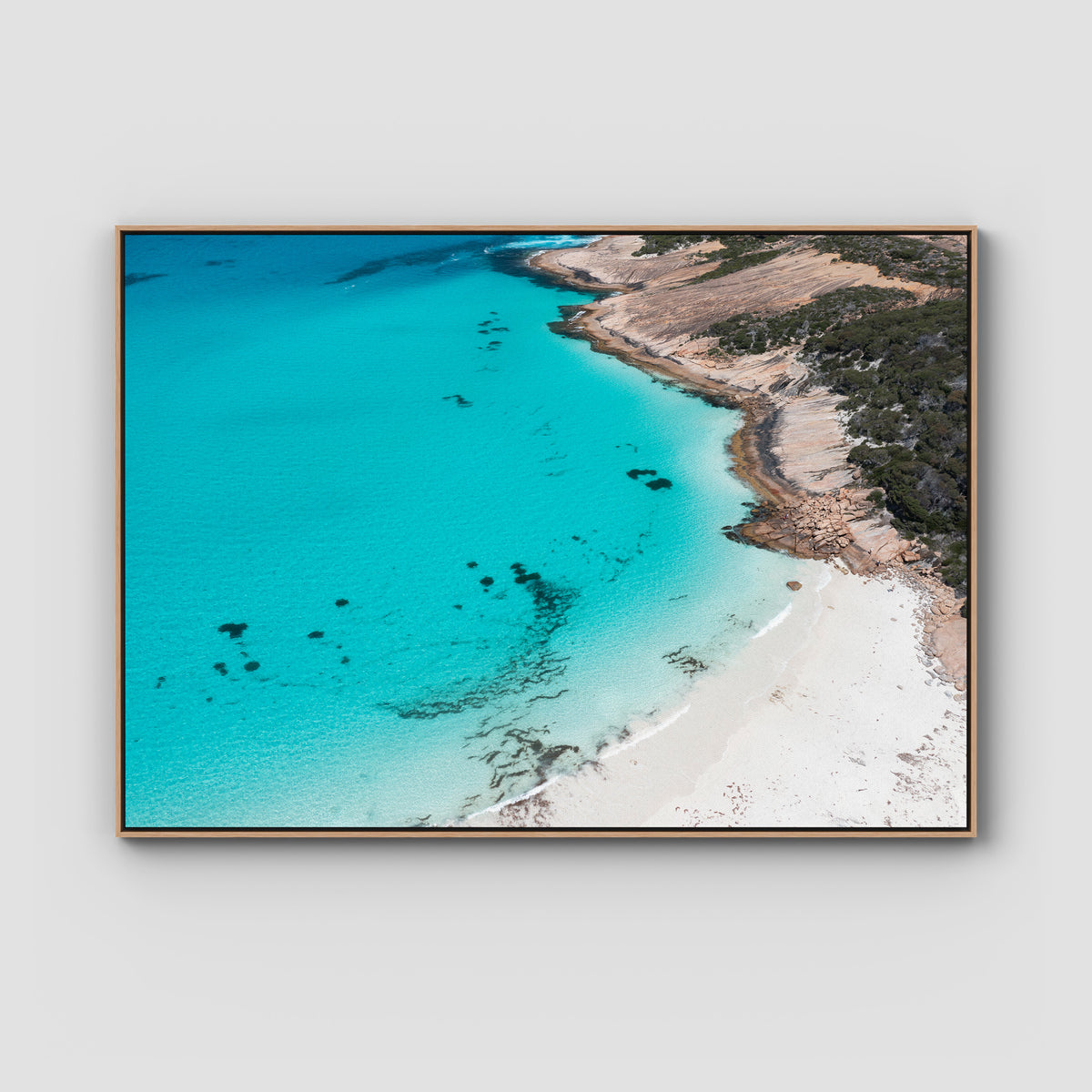 Blue Haven Blues - Esperance - Art Print - Float Frame Canvas - Raw Oak - Landscape