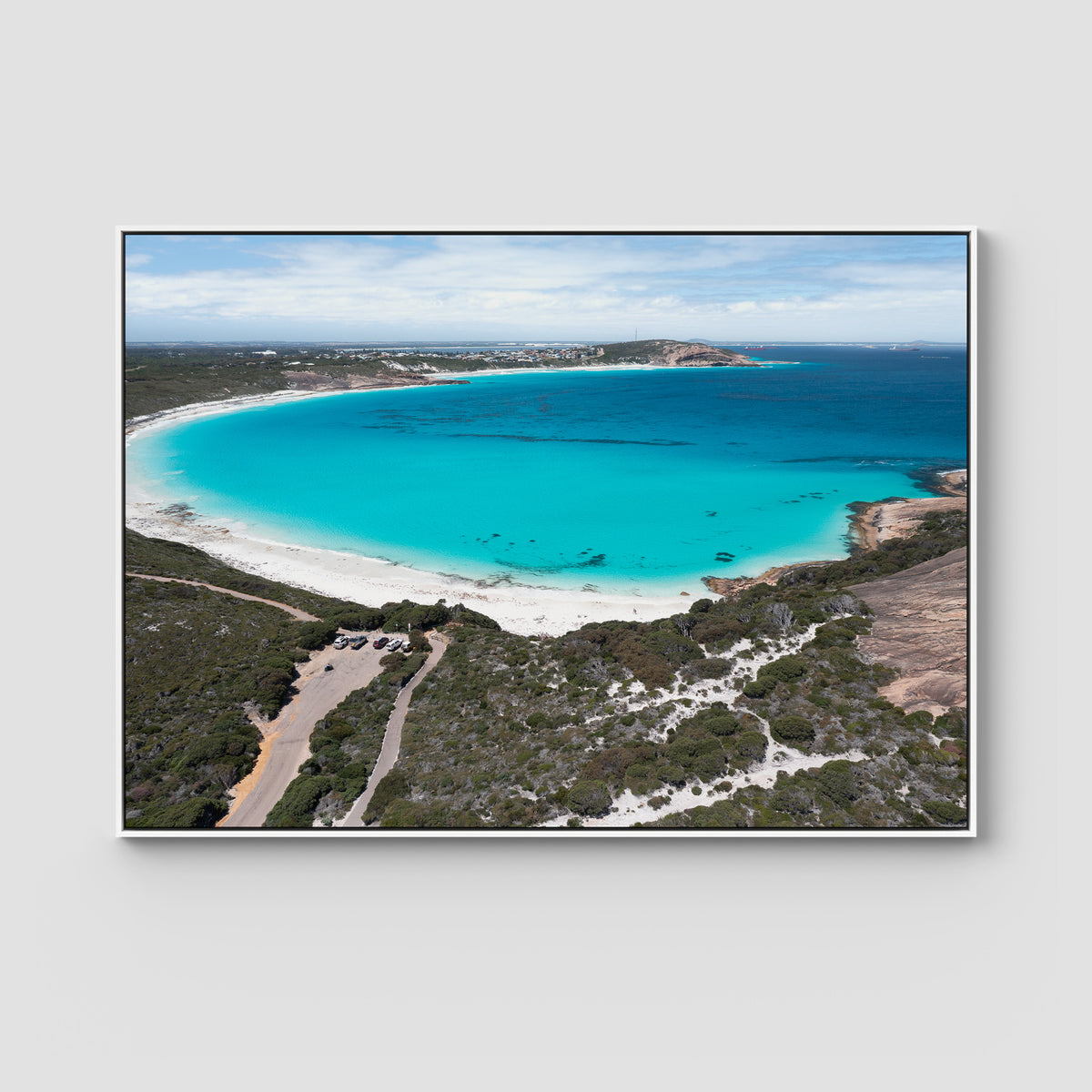 Blue Haven Lookout - Esperance - Art Print - Float Frame Canvas - White - Landscape