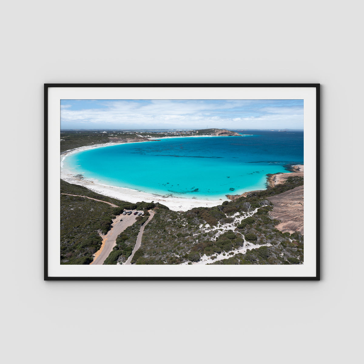 Blue Haven Lookout - Esperance - Art Print - Traditional Frame - Black - Landscape