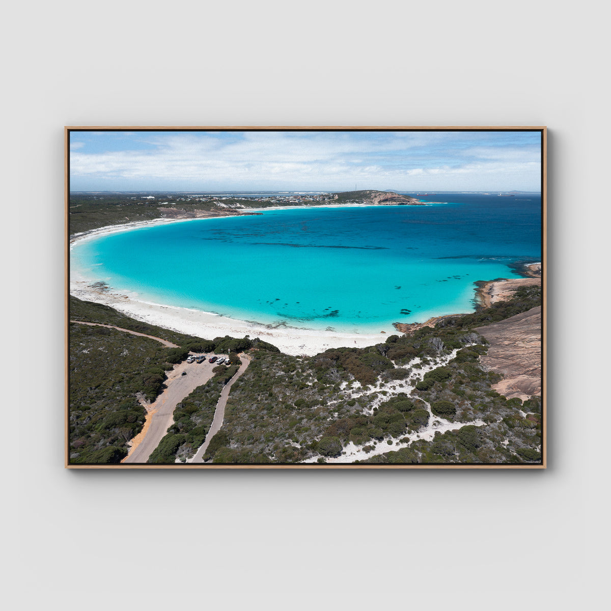 Blue Haven Lookout - Esperance - Art Print - Float Frame Canvas - Raw Oak - Landscape