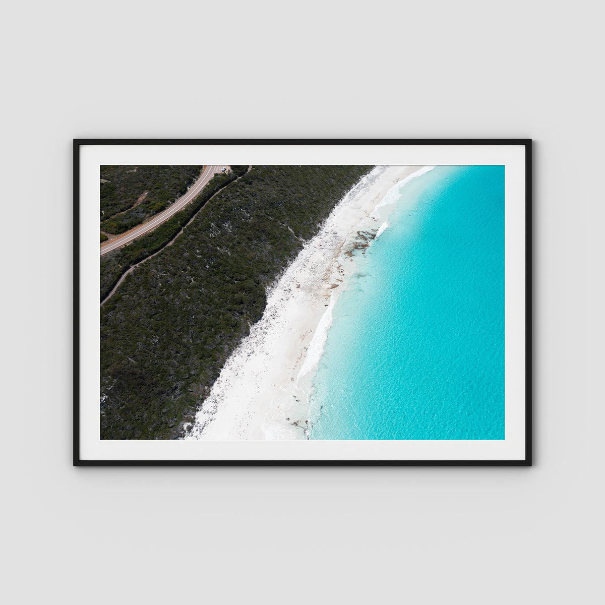 Blue Haven Lines - Esperance - Art Print - Traditional Frame - Black - Landscape